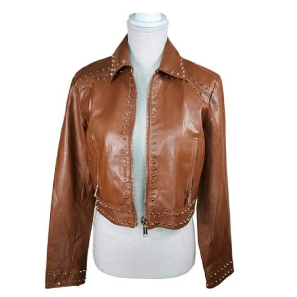 Michael Kors Astor Studded Moto Jacket *Brand new! - Picture 2 of 7